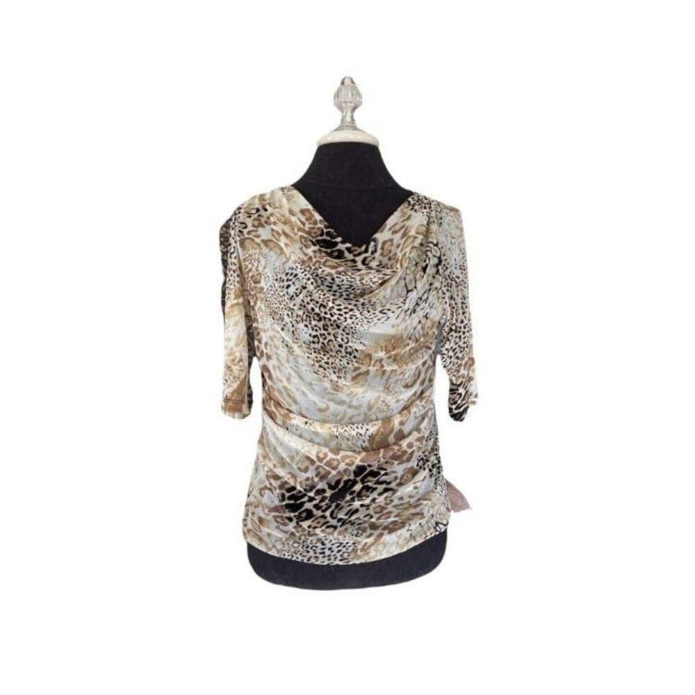 Cable and Guage Animal Print Shirt Quarter Length sleeves (Small)